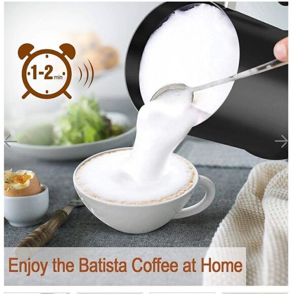 NEW BlackโChinya Milk Frother Automatic Frothe Hot & Cold Functions IcedโCoffee - Picture 2 of 16